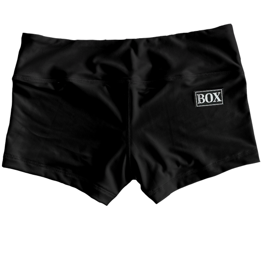 Black Flex Midrise Shorts