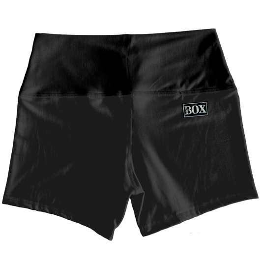 Black Flex Highrise Shorts