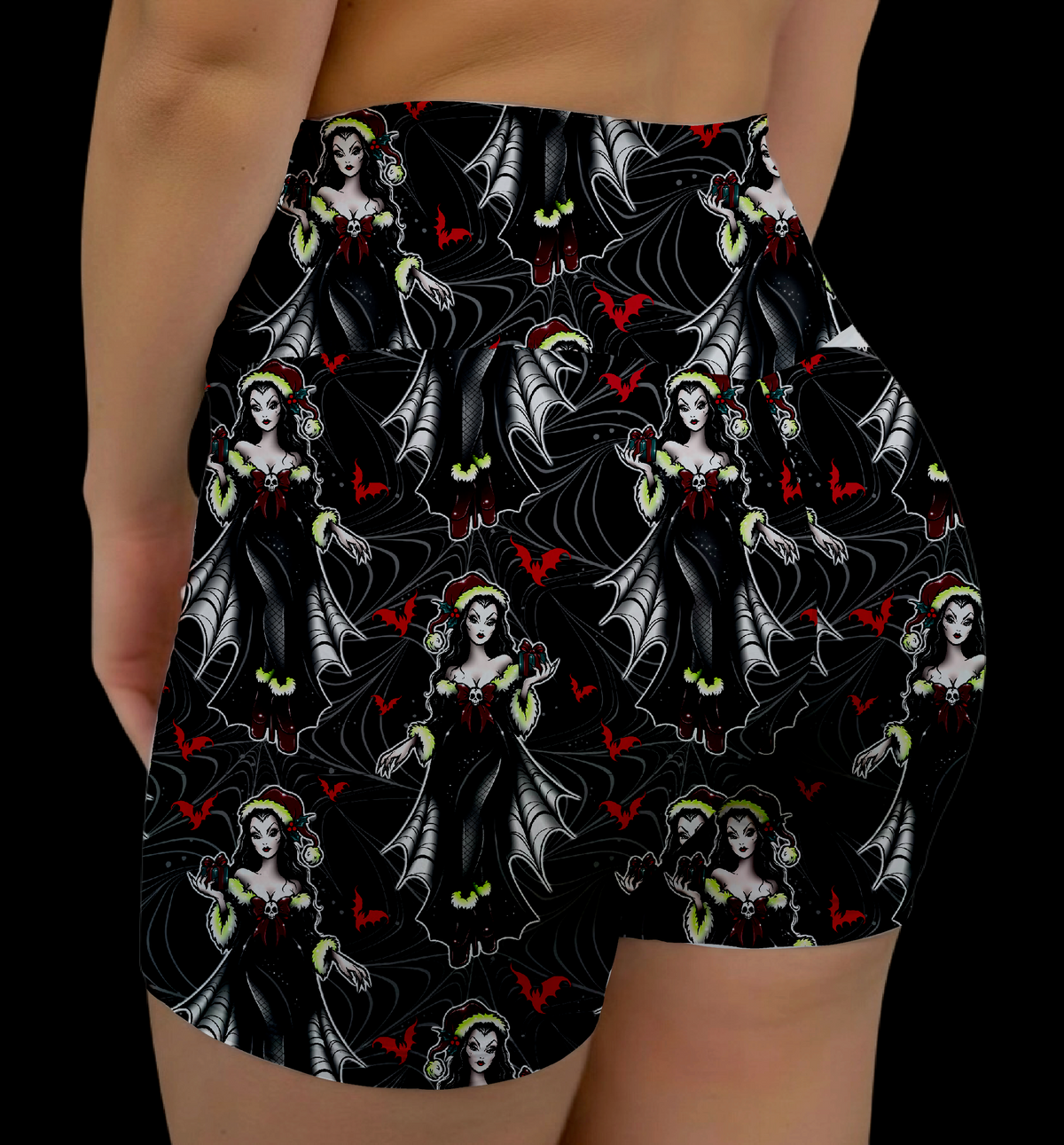 Christmas Vamp Midrise Shorts No Pockets