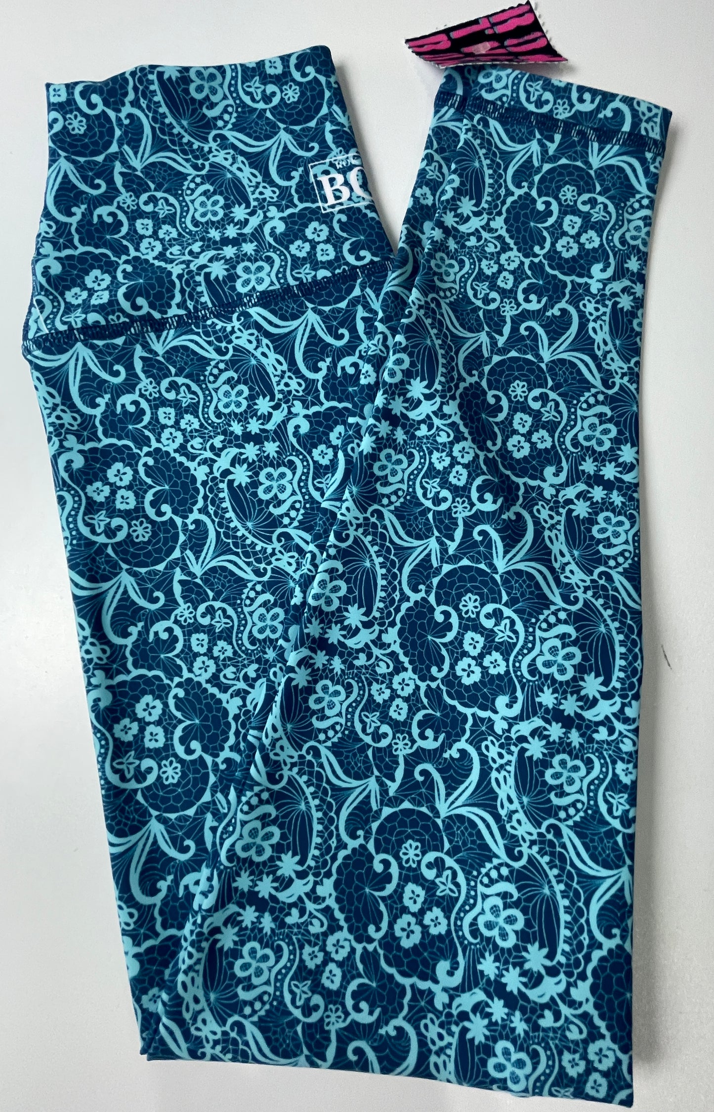 TEAL LACE 25" INSEAM SMALL HIGH WAIST