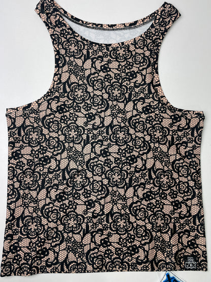 NUDE LACE MEDIUM BOX TANK REGULAR