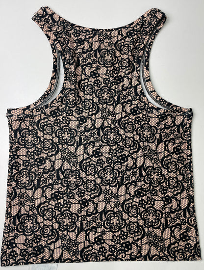 NUDE LACE MEDIUM BOX TANK REGULAR