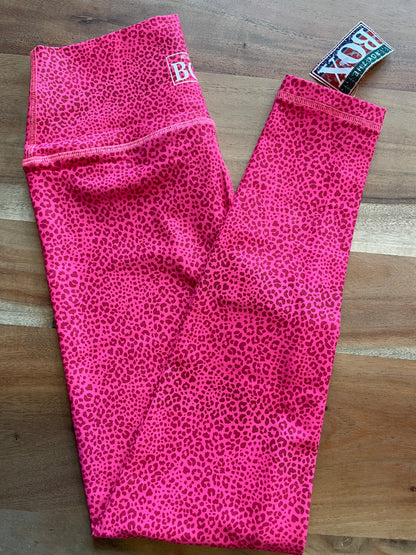 MAUVE CHEETAH SMALL 25" INSEAM - MID WAIST