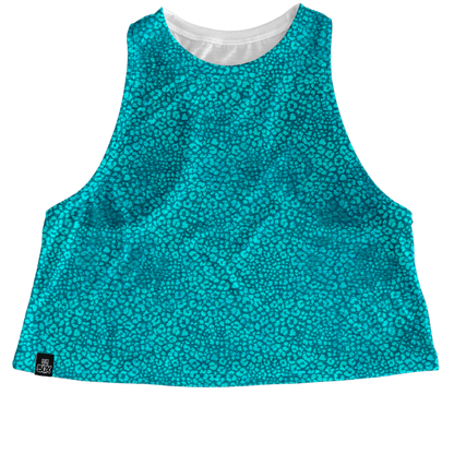 Aqua Cheetah Tops