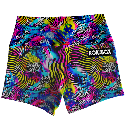 January Vol.2 Animal Neon Highrise Shorts