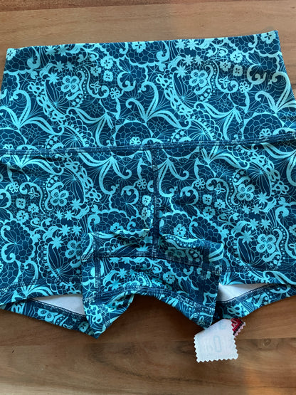 TEAL LACE 3.5” MEDIUM  HIGH WAIST