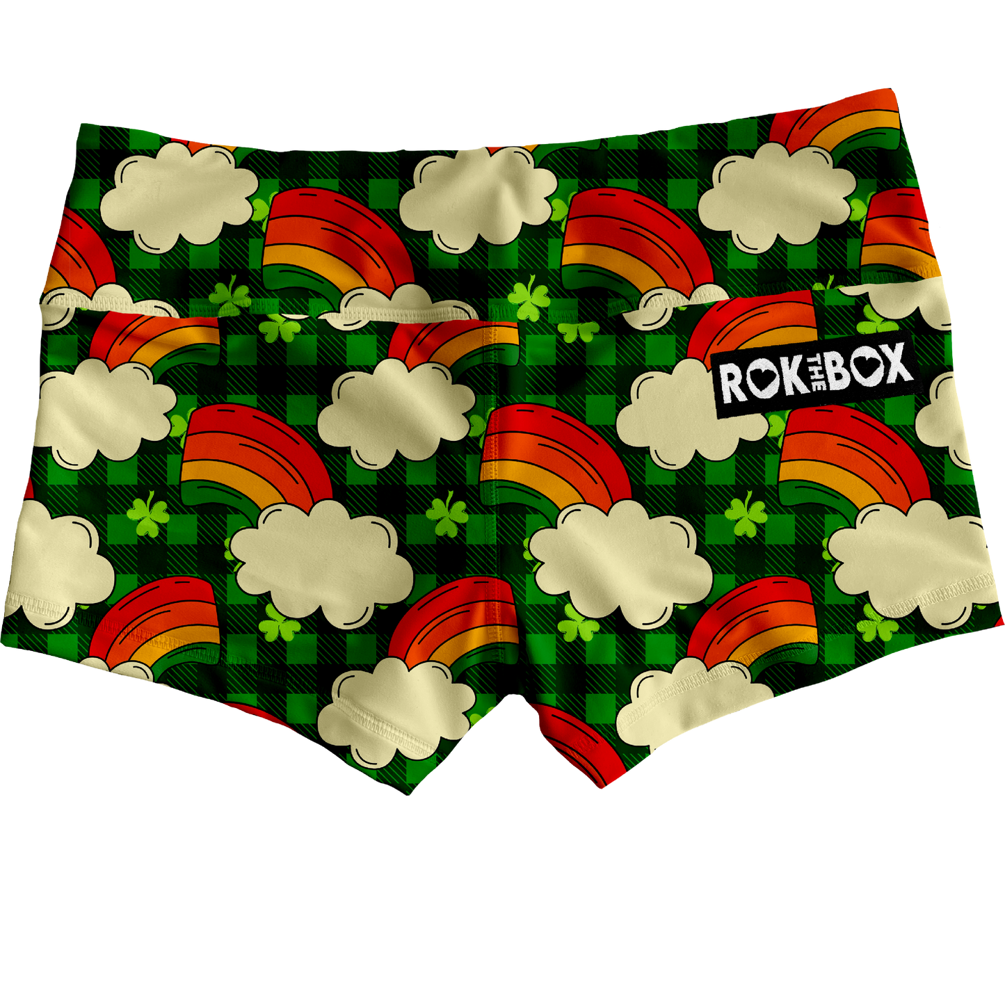 Rainbow Checks St. Paddy’s Midrise Shorts