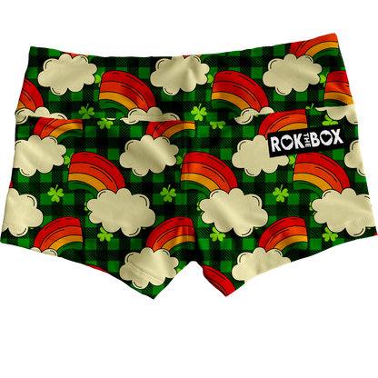 Rainbow Checks St. Paddy’s Midrise Shorts