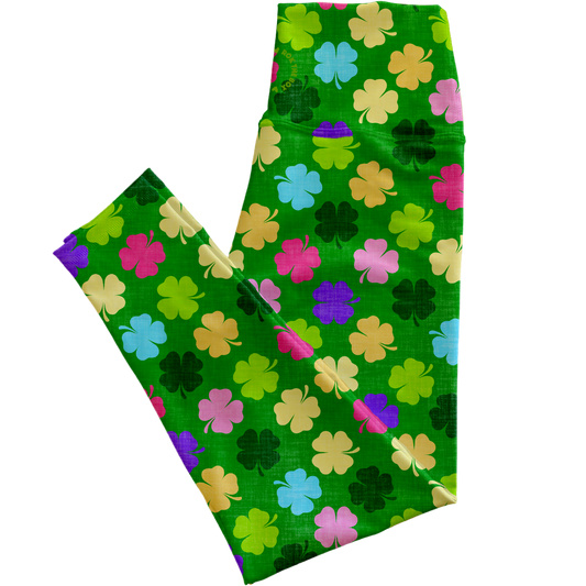 Rainbow Clovers St. Paddy’s Highrise Leggings