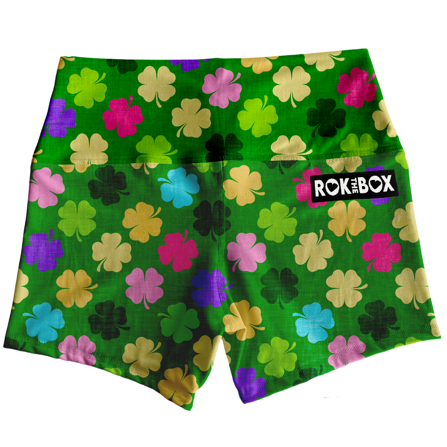 Rainbow Clovers St. Paddy’s Highrise Shorts