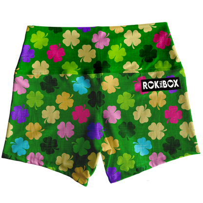 Rainbow Clovers St. Paddy’s Highrise Shorts