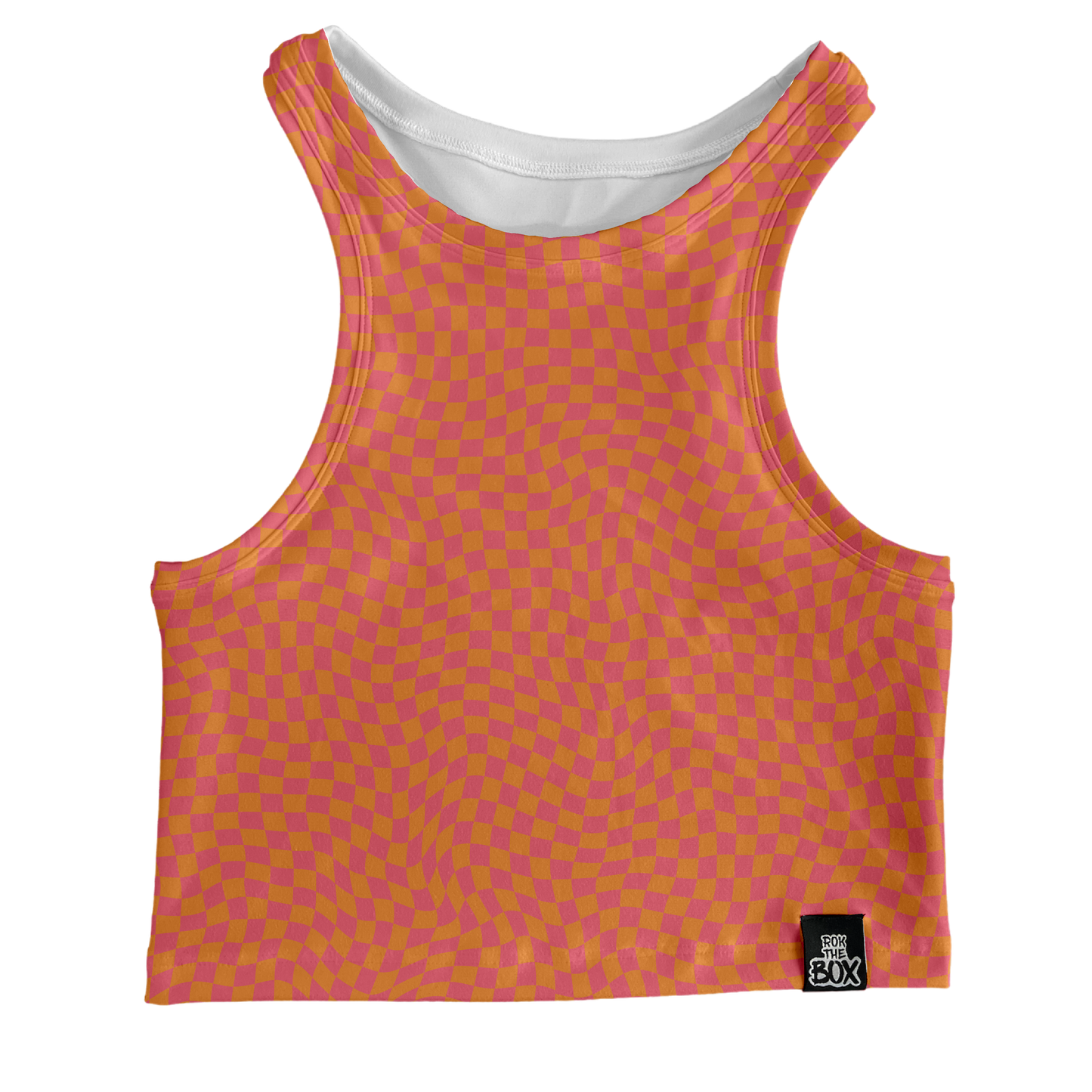 Peach Raz Check BOX Tank