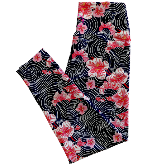 January Vol.4 Hibiscus Midrise Leggings