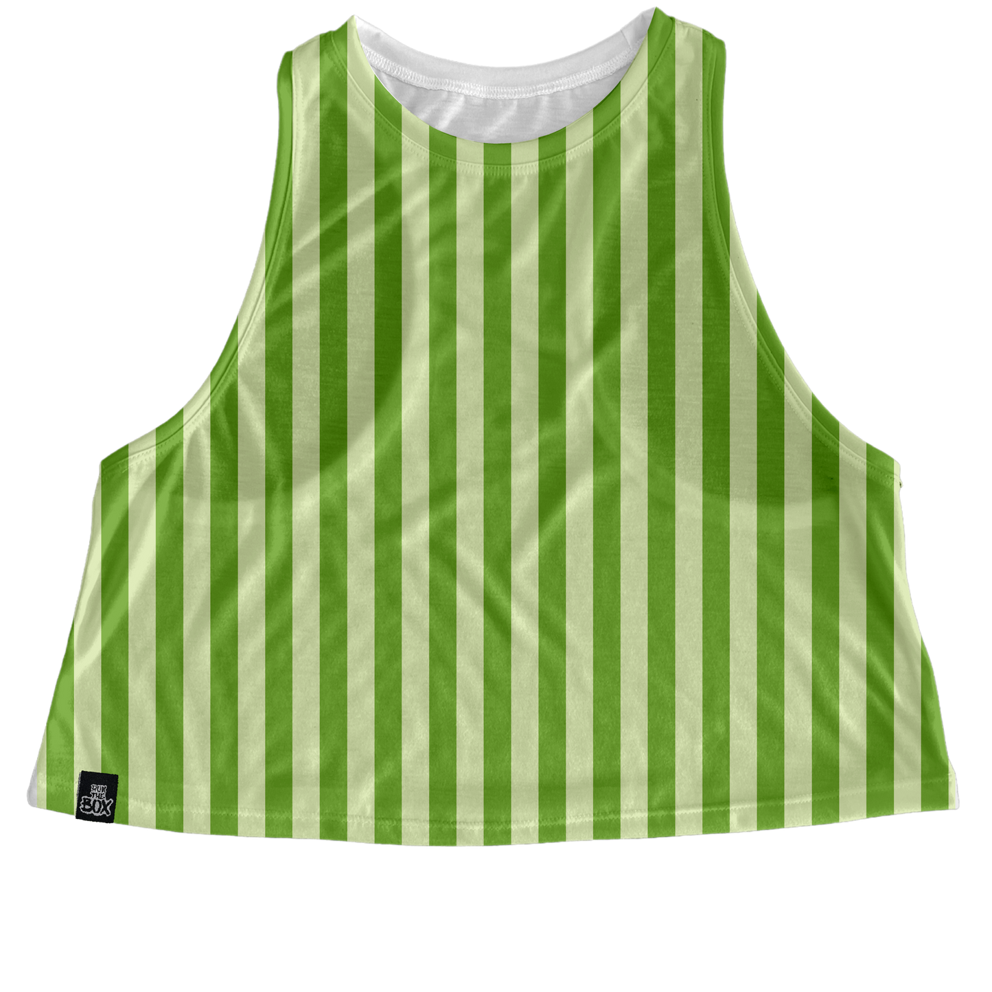 Light Green Stripes Tops