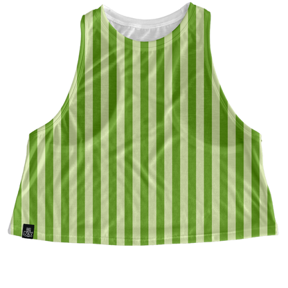 Light Green Stripes Tops