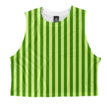 Pickle Green Stripes Tops