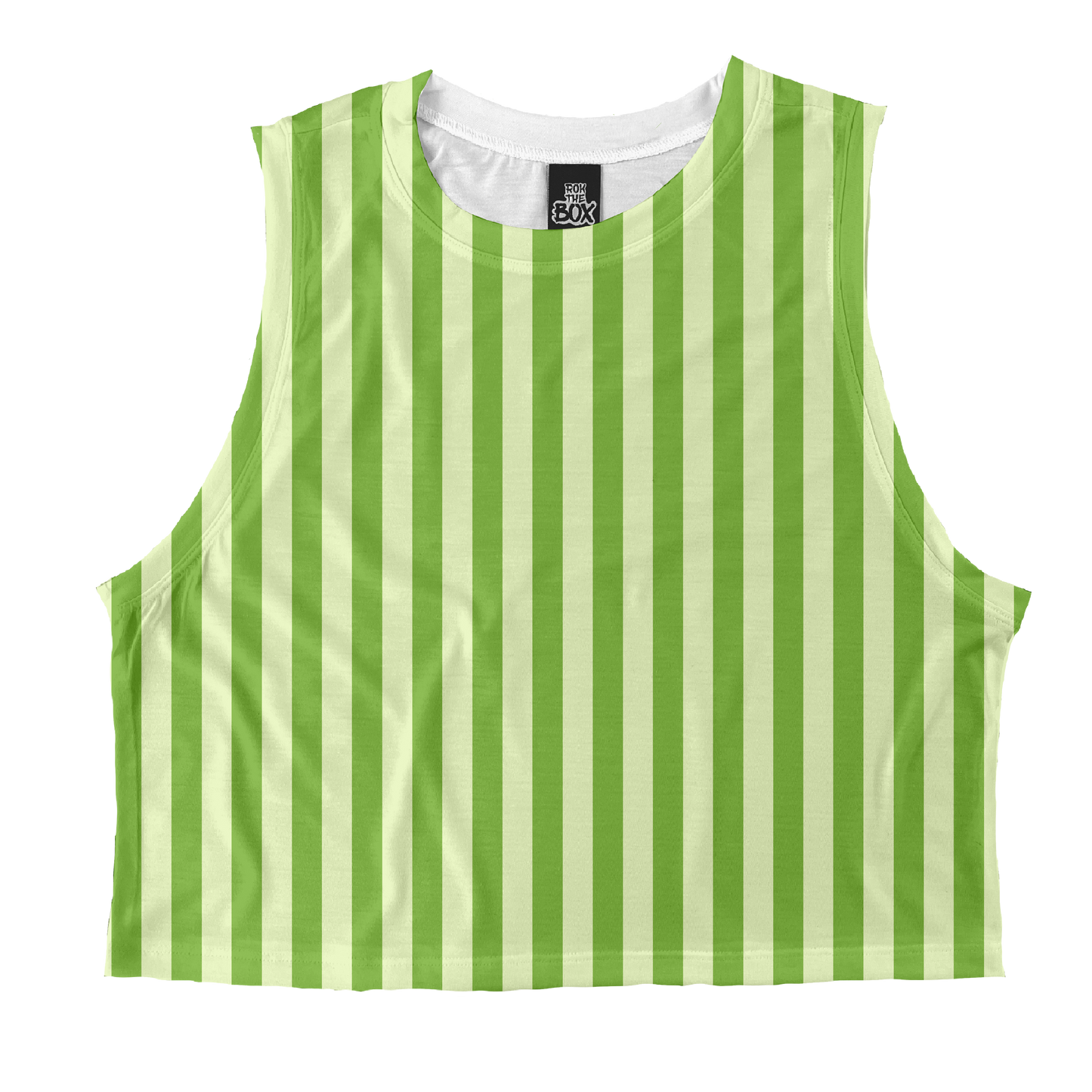 Light Green Stripes Tops