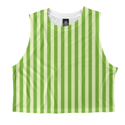 Light Green Stripes Tops