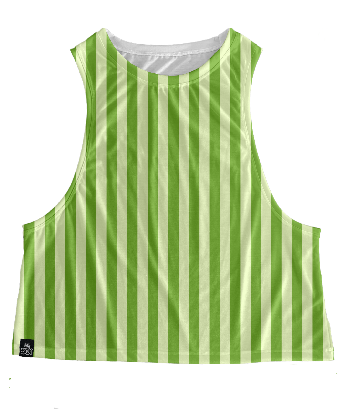 Light Green Stripes Tops