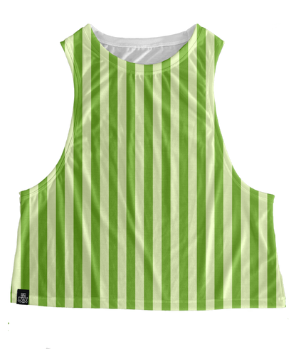 Light Green Stripes Tops