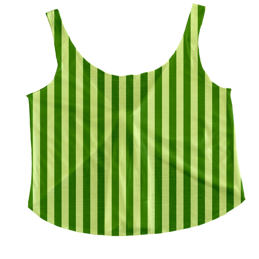 Pickle  Green Stripes Tieback Tank
