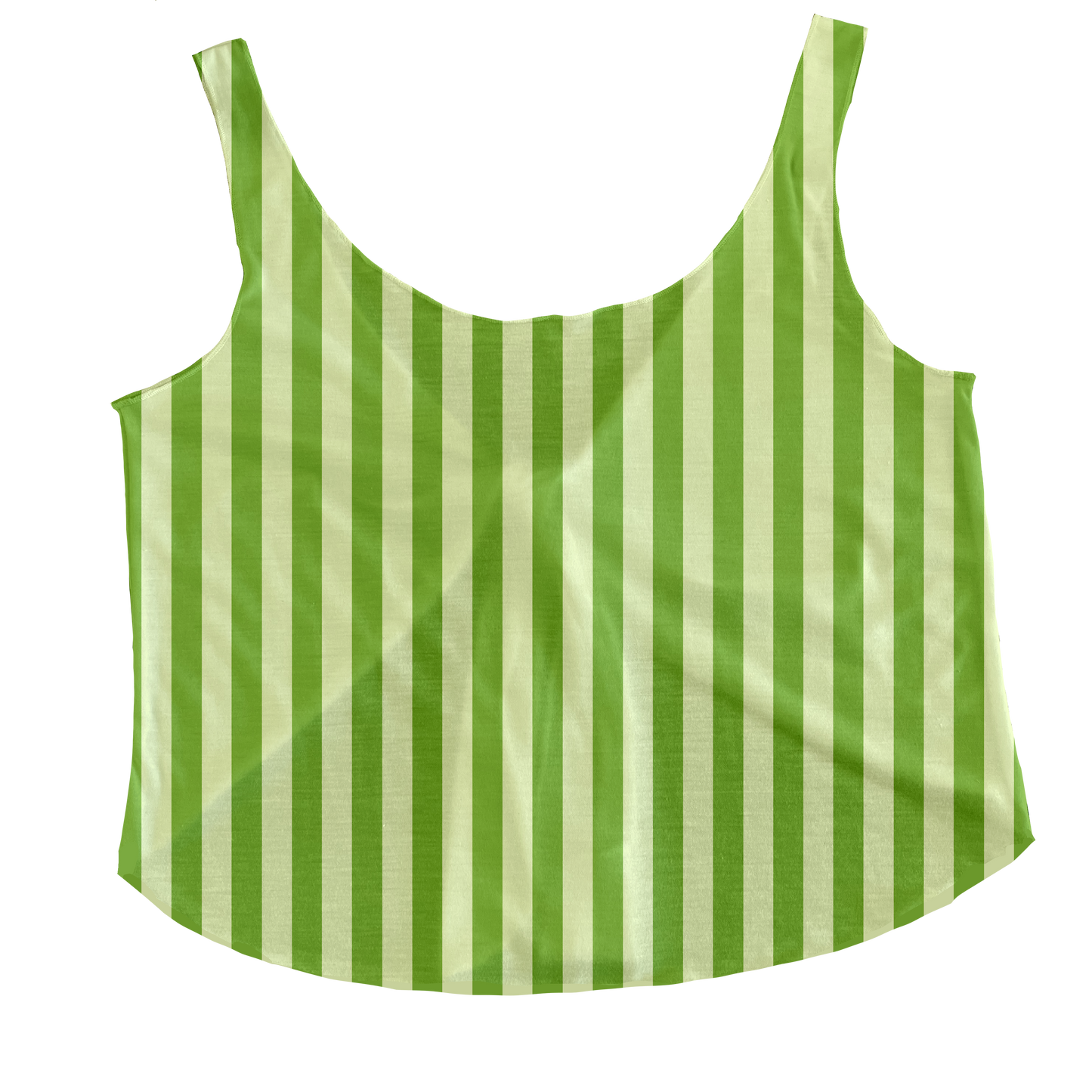 Light Green Stripes Tieback Tank