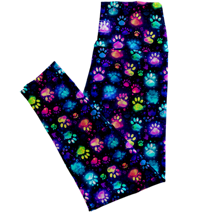 Neon Paws Regular Rise Leggings