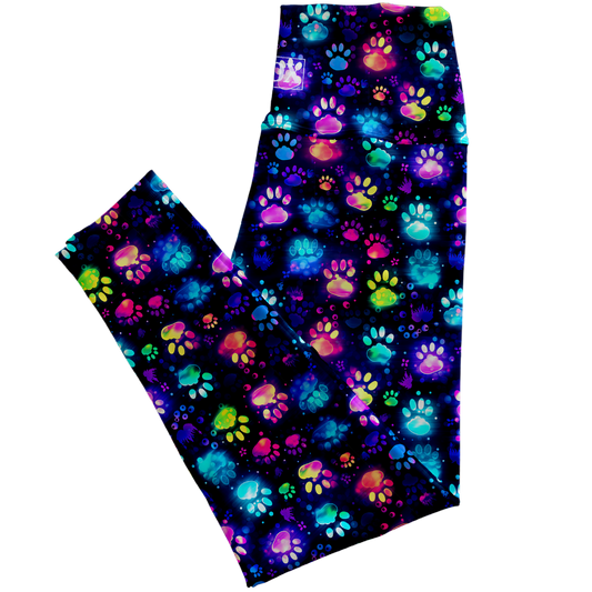 Neon Paws Regular Rise Leggings