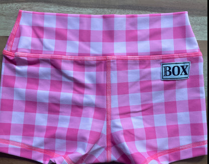 BUBBLE GUM PLAID  2.5” XS LOW WAIST (HYBRID PERFORMANCE)