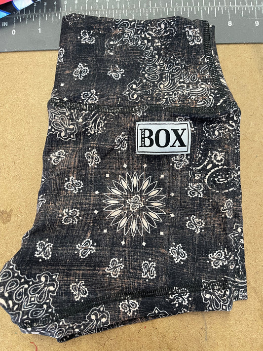 Vintage Blk Bandanna XS 2.5” Midwaist