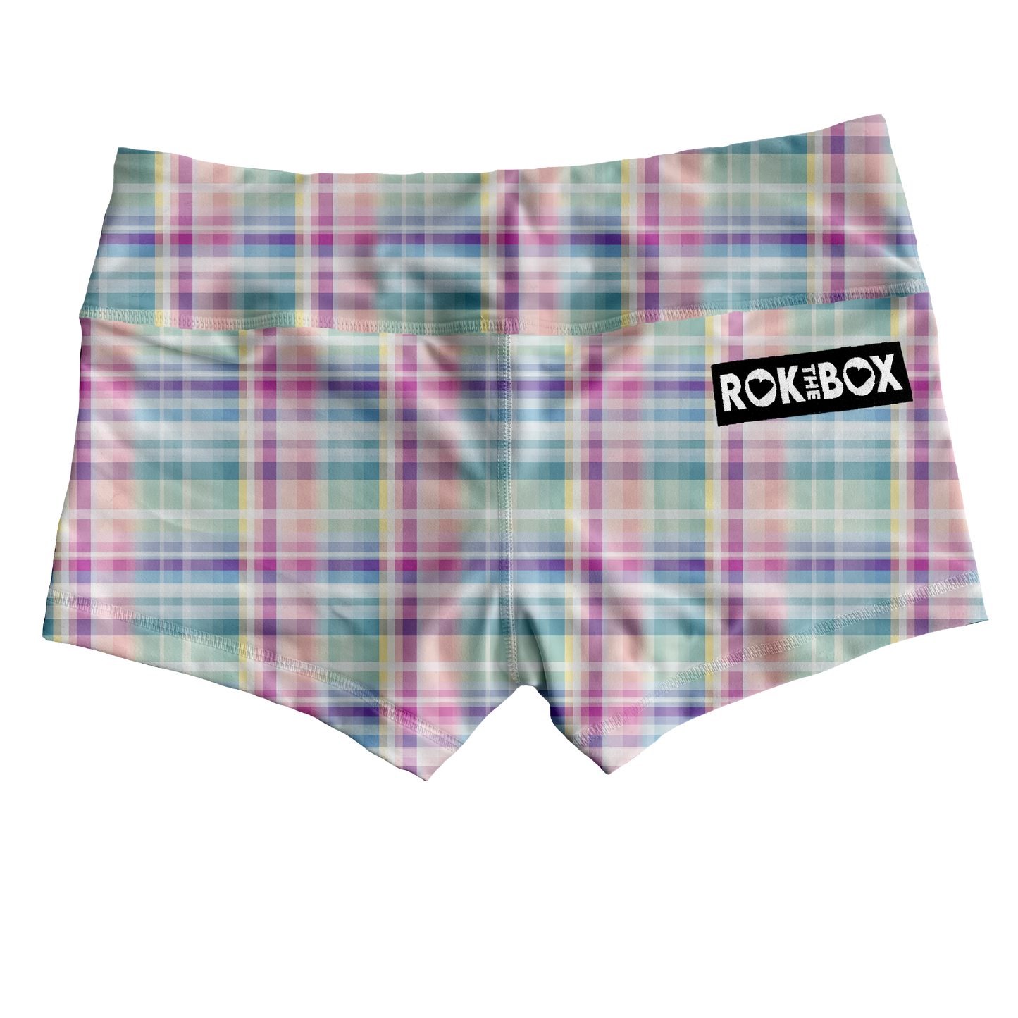 Pastel Plaid Midrise Shorts