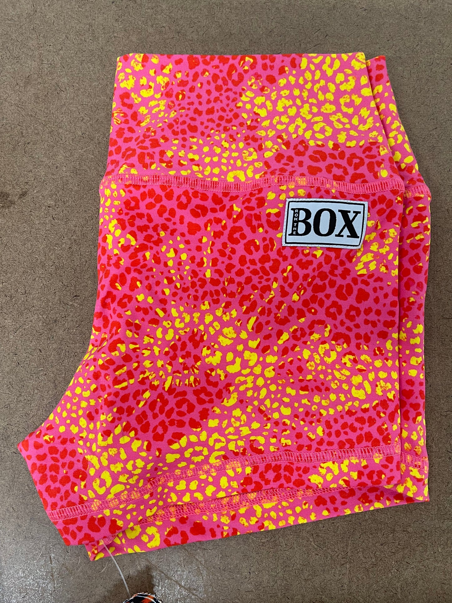 Pink and Yellow Petite Cheetah M 2.5 Midwaist