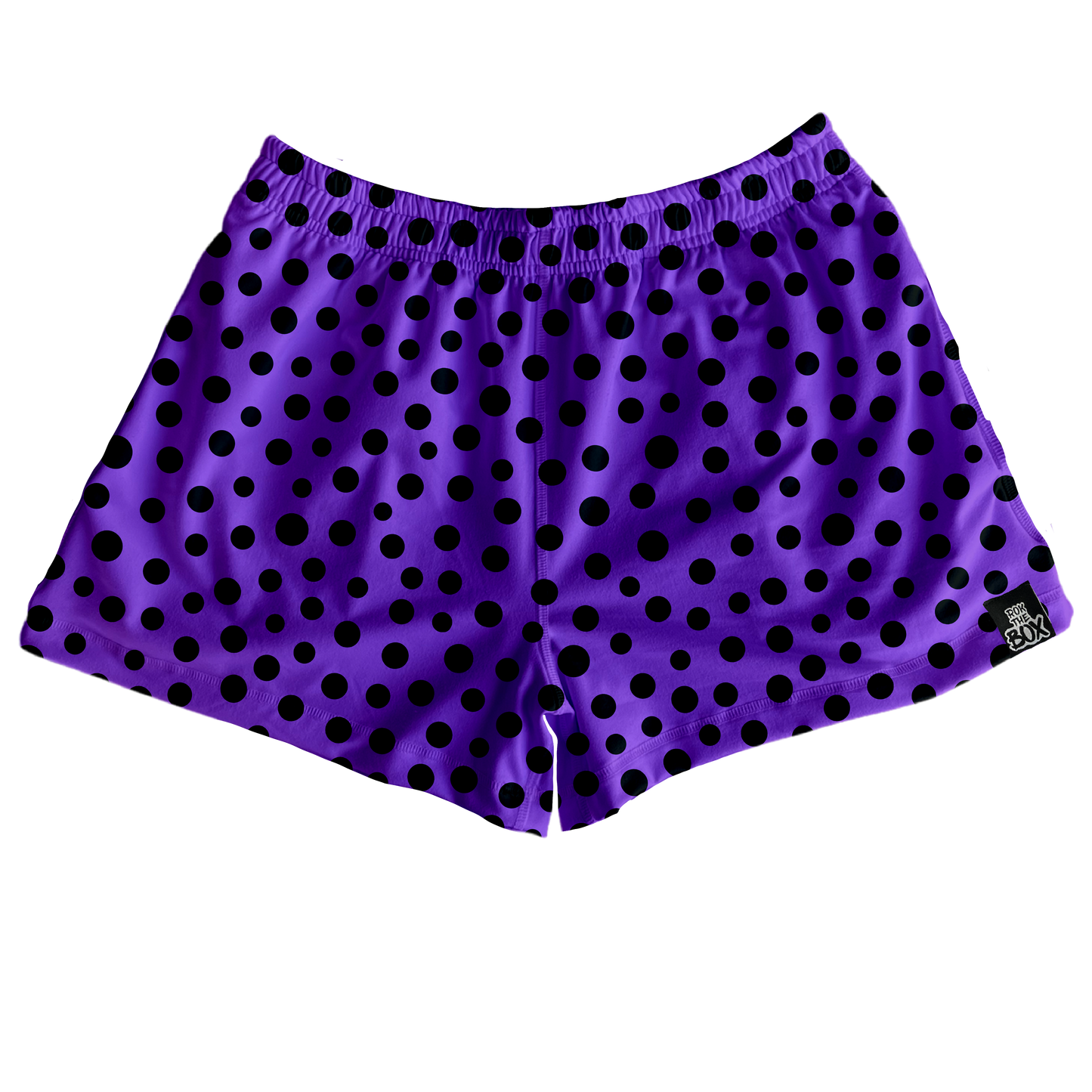 Purple Blk Dots Lounge Short!