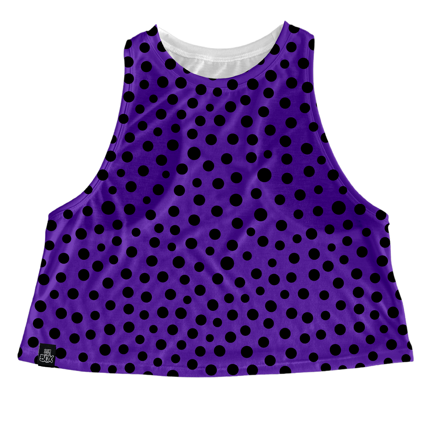 Purple Blk Dots Tops