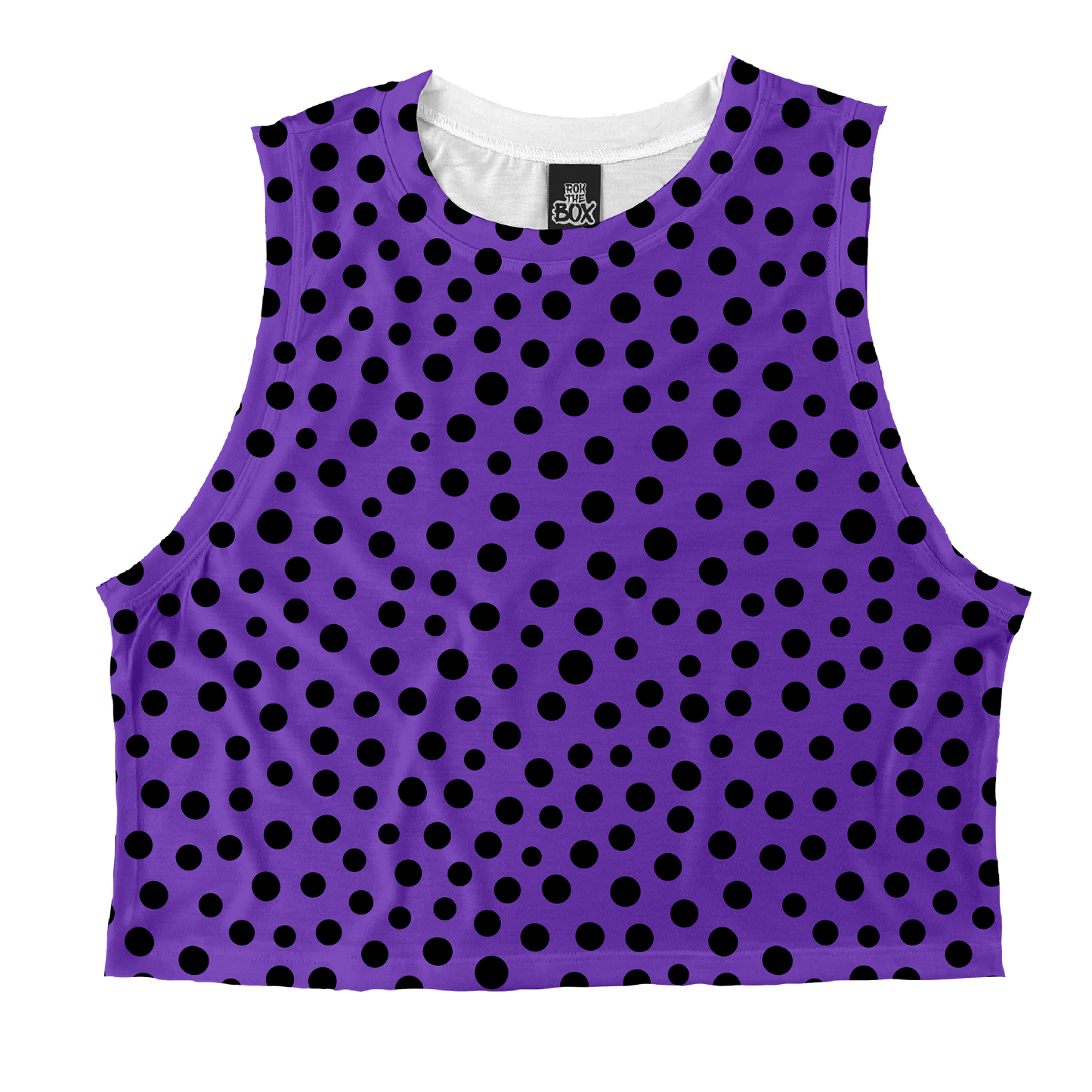 Purple Blk Dots Tops