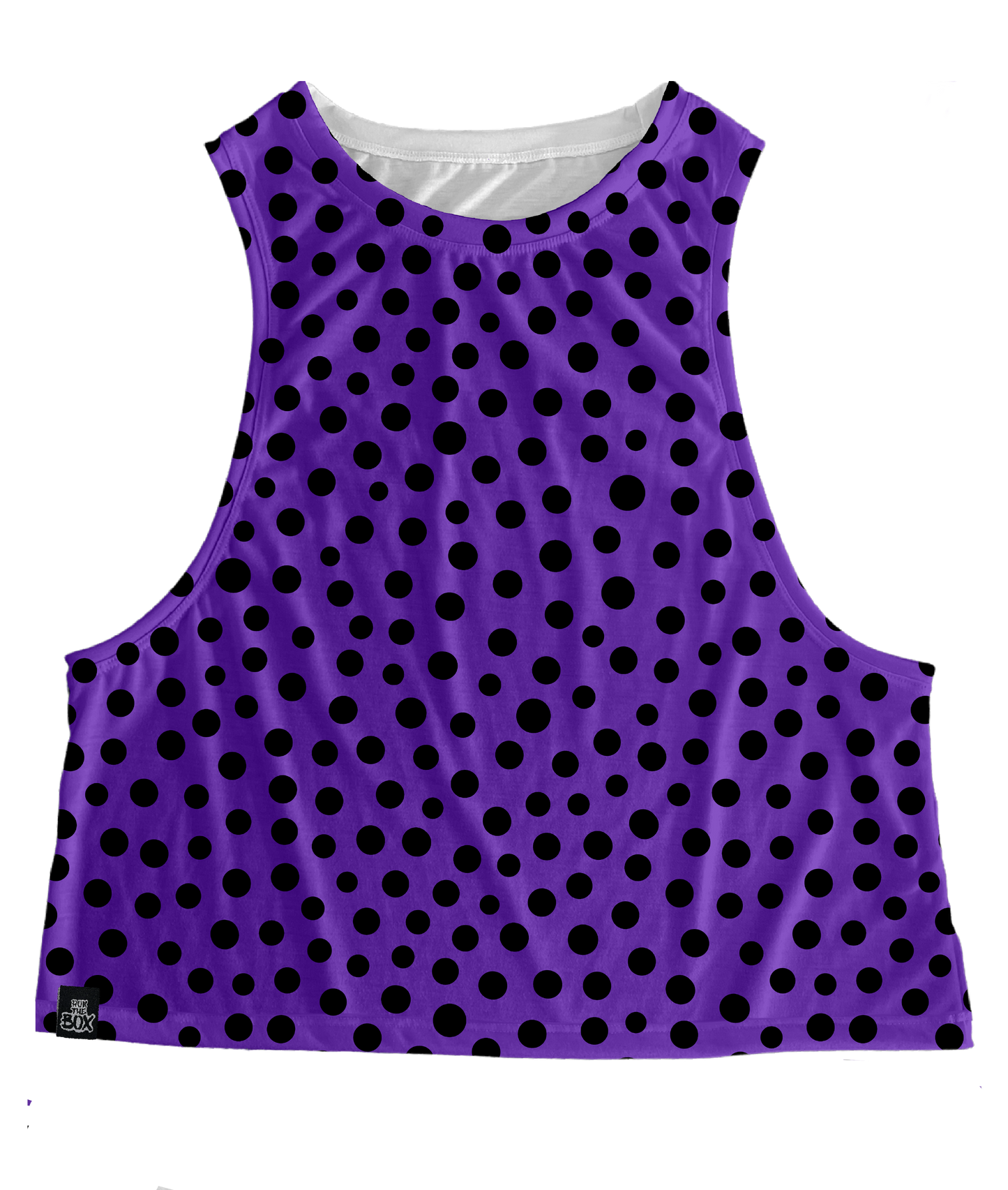 Purple Blk Dots Tops