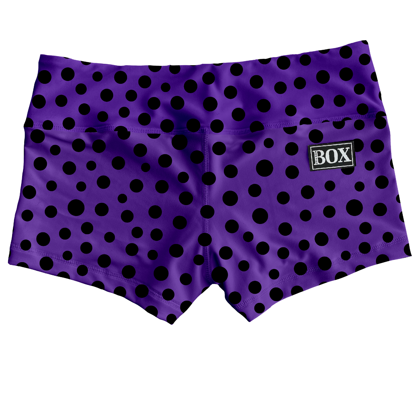 Purple Blk Dots Shorts