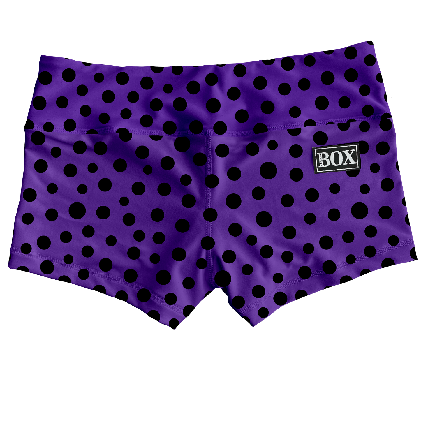 Purple Blk Dots Shorts WITH POCKETS