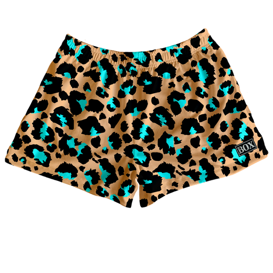 Turquoise Peach Leo Spots  Lounge Short