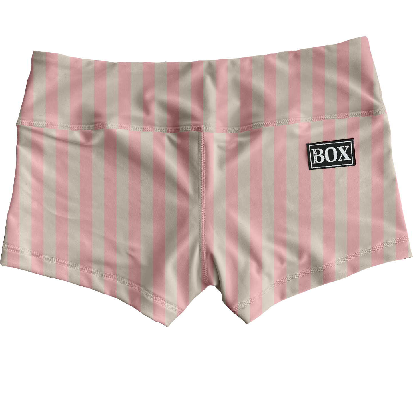 Cream Pink Stripes Shorts