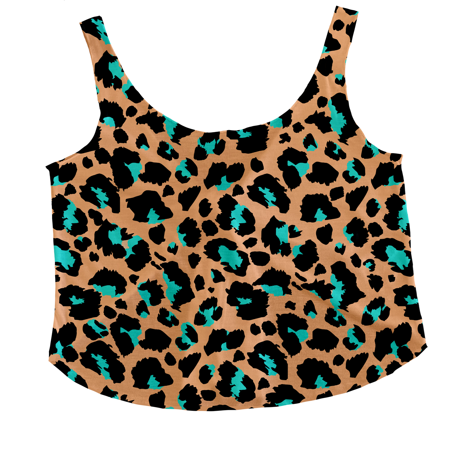 Turquoise Peach Leo Tieback Tanks