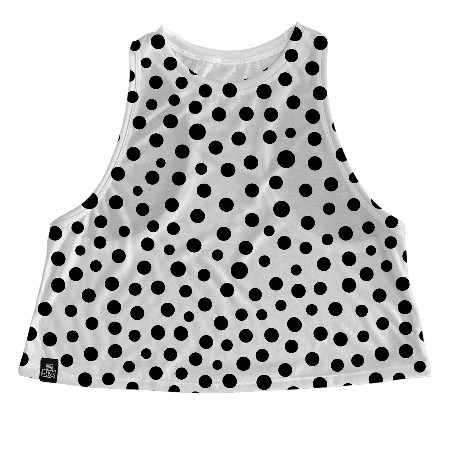 Wht blk Dots Tops