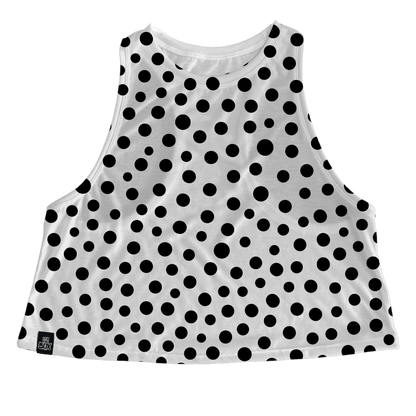 Wht blk Dots Tops