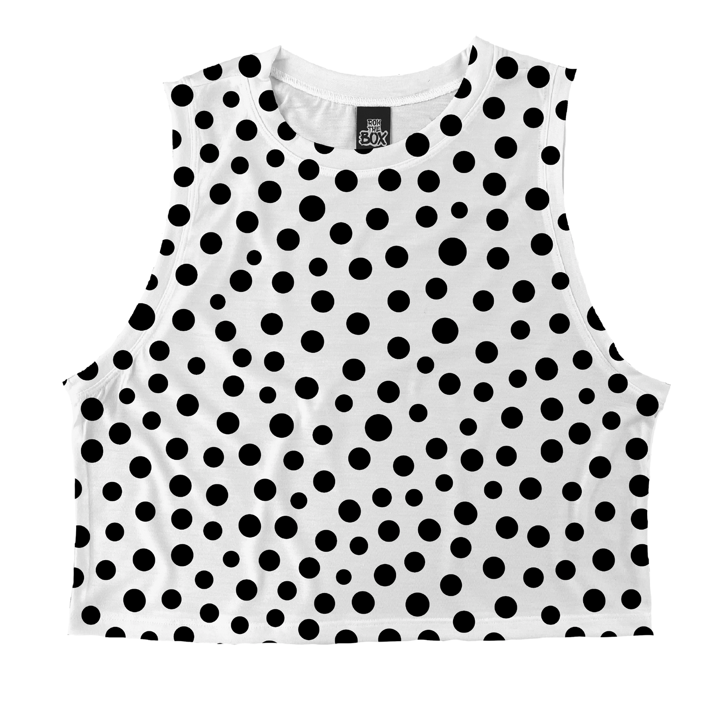 Wht blk Dots Tops