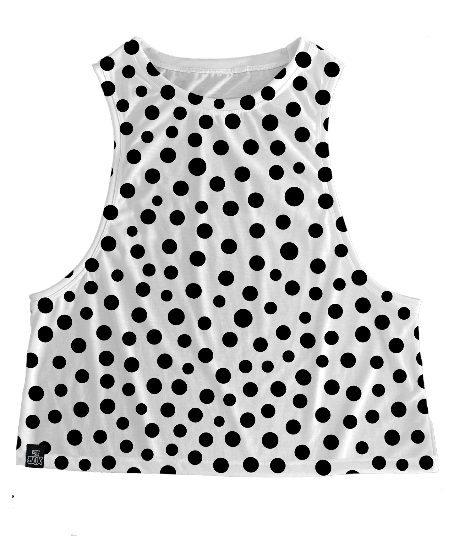 Wht blk Dots Tops