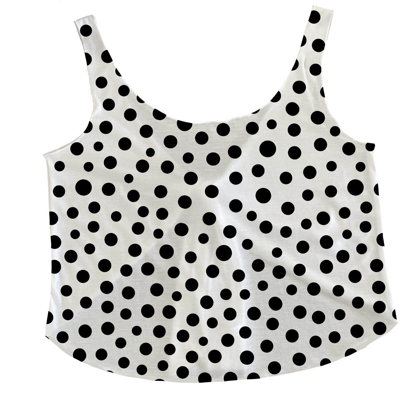 Wht blk Dots Tieback Tank