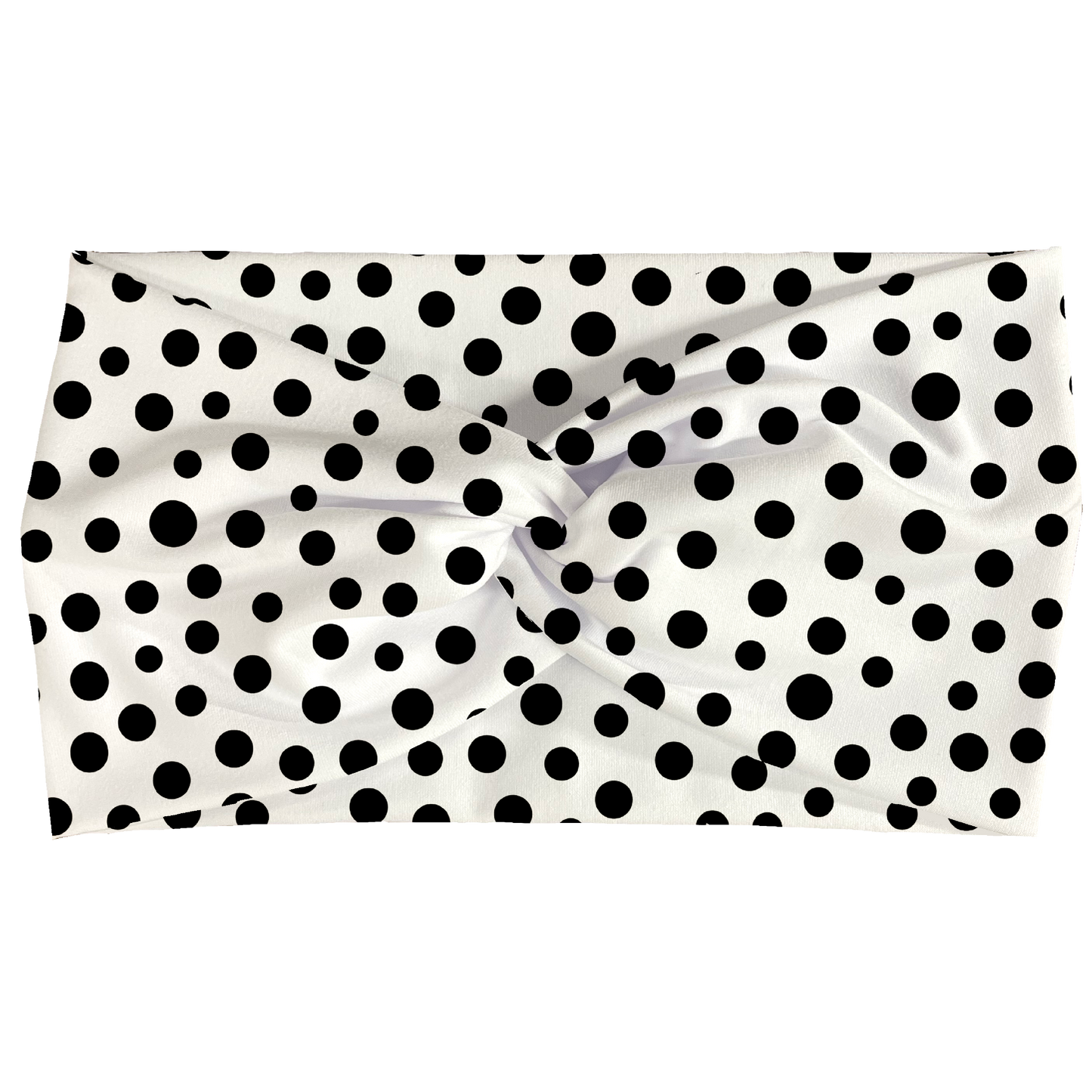 Wht Blk Dots Twist Headbands