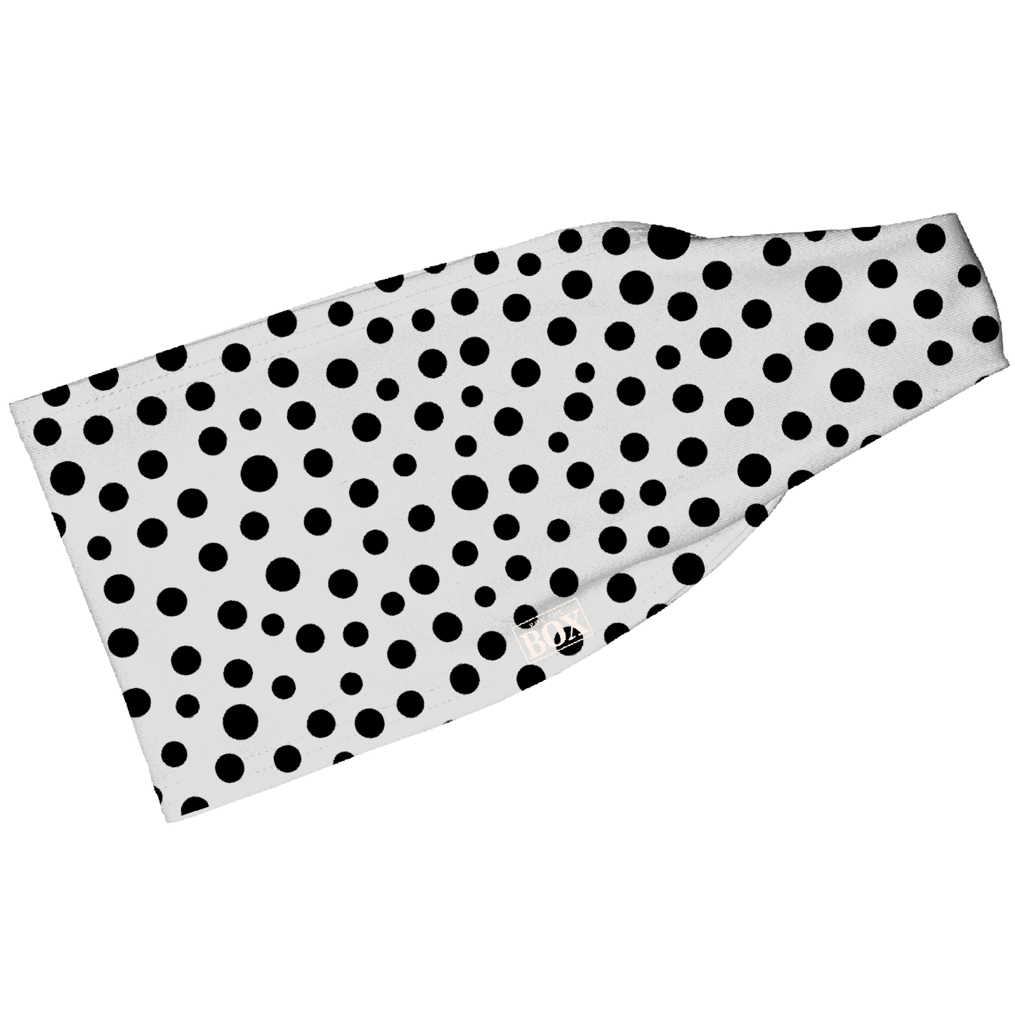 Wht blk Dots 4” HeadBand