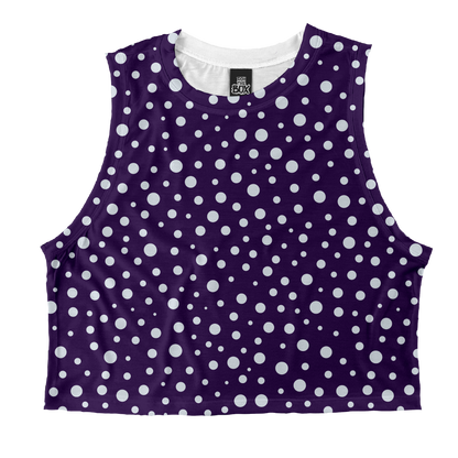 Silver Purple Dot Tops