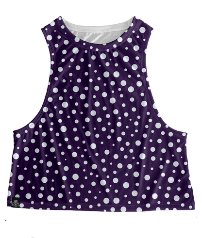 Silver Purple Dot Tops